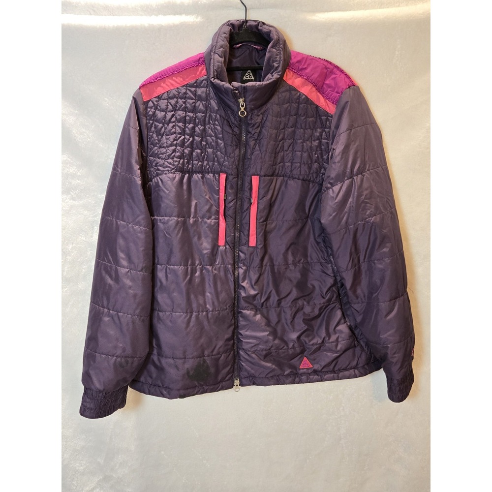 Womens XXL Nike ACG Pink Purple Ski/Snowboard Jacket‎ Pockets 90s Heavy